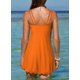 thumbnail image 2 of Bañador Dokotoo Tummy Control de una pieza para mujer, color naranja, 2 of 6