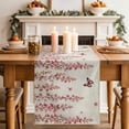 thumbnail image 2 of Table Runner 36 Inches Long for Kitchen Dining, Butterfly Flower Dresser Scarf Farmhouse, Dining Table Decorations for Wedding/Parties, Farmhouse Vintage Country Pink Floral 13 x 36 In, 2 of 8
