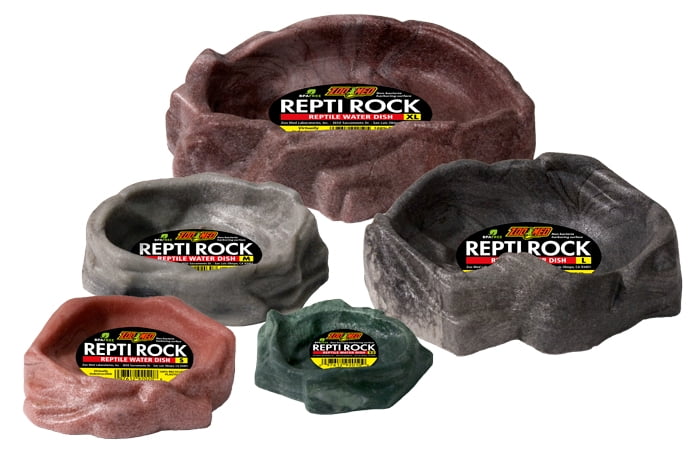 Zoo Med Terrarium Bowls Reptile Rock Corner Water Dish X-Large Pet Itch 
