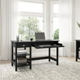 thumbnail image 4 of Broadview 54W Computer Desk with Shelves in Classic Black - Engineered Wood, 4 of 12