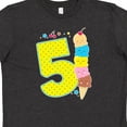 thumbnail image 4 of Inktastic Ice Cream Fifth Birthday Blue Youth T-Shirt, 4 of 5
