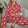 thumbnail image 6 of Sikiie Cartoon Lobster Women's Long-Sleeve Shirt and Full-Length Bottom Pajama Set (s-xxl)-X-Large, 6 of 7