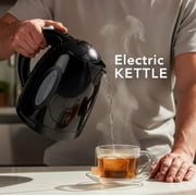 OVENTE Electric Kettle, 1.7L Fast Boiling Water Heater for Coffee or Tea, BPA Free with Water Level Gauge, Auto Shut-Off, Boil-Dry Protection, Indicator Light and Removable Filter, Black KP72B