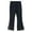 Black, variant on KAUOD Girls Cotton Flare Sweatpants Fleece Warm Lace Split Bell-Bottom Sweat Pants Teen Kids Elastic Waist Straight Trousers