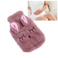thumbnail image 5 of Hot Water Bottle Explosion Proof Prevent Scald Detachable Rabbit Pattern Plush Cover Hot Water Bag Rose Red, 5 of 5