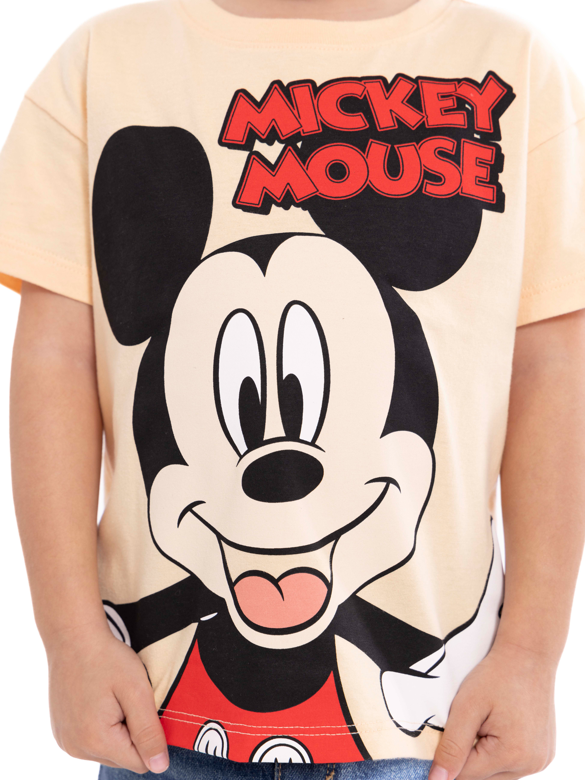 Mickey Mouse Toddler Graphic Crewneck Tee with Short Sleeves, Sizes 12M-5T