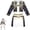 Black/Shorts Set, variant on G'irls Popular Singer Cosplay Costume, 3-Piece Pop Idol Group Cosplay Outfit with Jacket, Top & Shorts for Halloween Cosplay & Stage Performance Dress Up