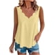 thumbnail image 3 of TaTaai Solid Color Women Tank Top Palace Lock Wave Edge Sleeveless Irregular V Neck Breathable Non See-through Machine Washable No Fading Casual Fashion Daily Top Gift, 3 of 8