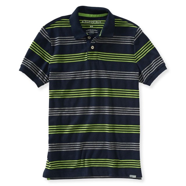 Polo de Rugby Aeropostale a rayas Multicolor para hombre azul pequeño