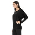 thumbnail image 2 of Women's Trendy style dolman sleeves solid tunic top, 2 of 3