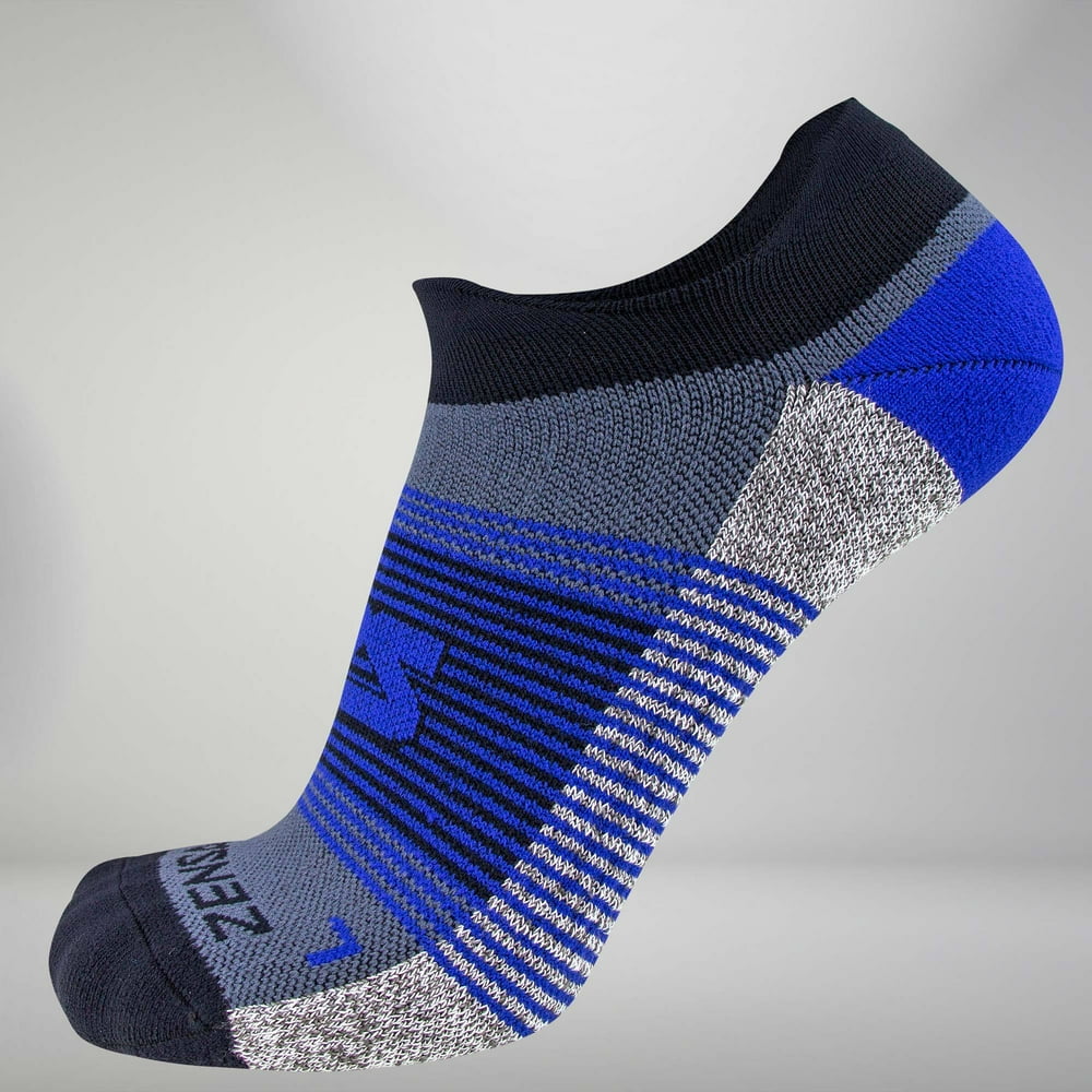 Cloud Cushion Running Socks (No Show) M / Black/Blue