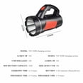 thumbnail image 3 of LED Rechargeable Waterproof Work Light Candle Light Portable Searchlight Power Torch Candle Security Spotlight Hand Lamp for Hunting Camping Hiking Outdoor, 3 of 8