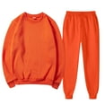 thumbnail image 2 of GILIGEGE Two Piece Sets for Women Ladies Women's Autumn and Winter Solid Color Long Sleeve Long Pants Sports Suit Orange S, 2 of 5