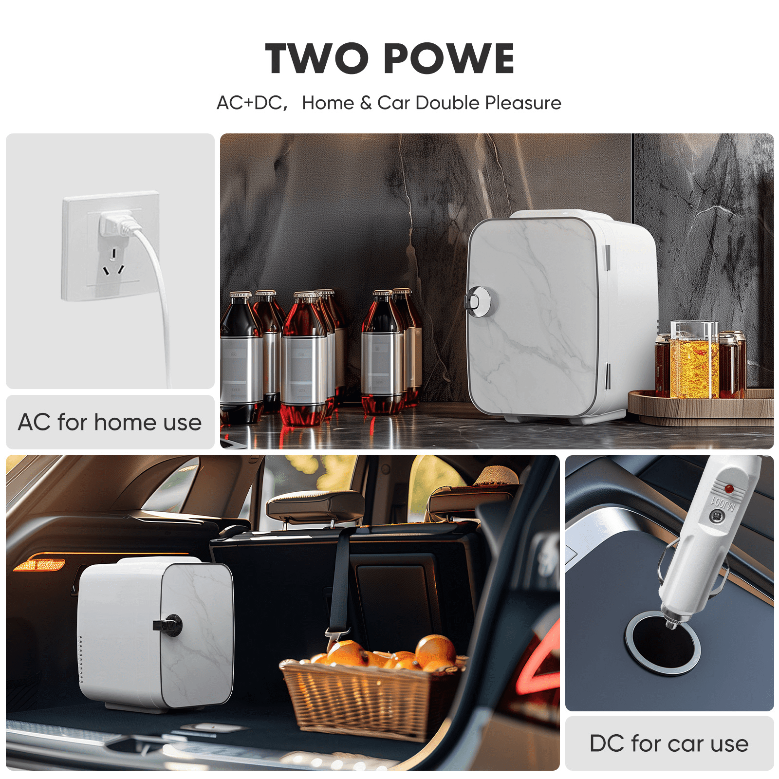 MAYEERTY Mini refrigerator 4L/6 Cans, Portable Compact Refrigerator Skincare, Food and Beverage