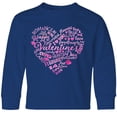thumbnail image 3 of Inktastic Valentine words in pink Long Sleeve Youth T-Shirt, 3 of 5