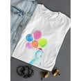 thumbnail image 3 of Baby Polar Bear With Balloons T-Shirt Women -Image by Shutterstock, Female XX-Large, 3 of 4