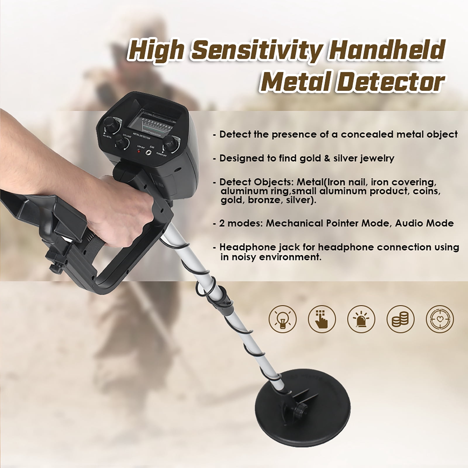 Metal Children Underground Metal Detector Gold Detectors Seeker Metal Circuit Detector With Shovel