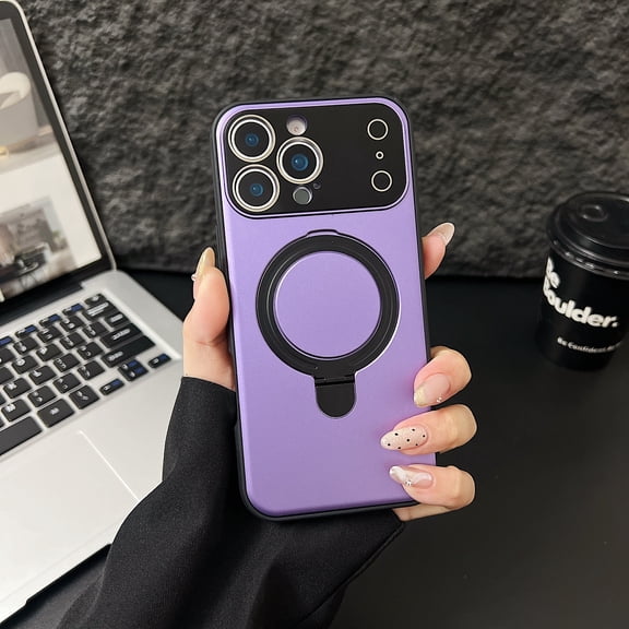 for iPhone 13 Pro Max Magnetic Case with Kickstand, [Compatible with Mag-Safe] Military Grade Ring Holder Stand Heavy Duty Drop Shockproof Protection Phone Case for iPhone 13 Pro Max, Purple