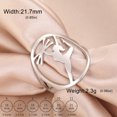 thumbnail image 1 of Deng Anillo de acero inoxidable con forma de coraz贸n para mujer, sortija de bailarina de Ballet, gimnasia r铆tmica, equipo deportivo, joyer铆a Para Hija, 1 of 2