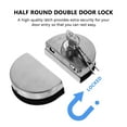 Voiceine Glass Door Lock Double Bolts Swing Push Office Glass Door Lock