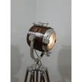 thumbnail image 2 of Industrial Nautical Solid Wood Spot Light Floor Tripod Stand Lamp, 2 of 4