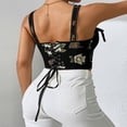 thumbnail image 4 of Brasier Tela de Mantequilla Corsé de Tirantes para Mujer con Chaleco Retro Floral, Liguero Floral Que Envuelve El Pecho y Se Ata Al Cuerpo. Mediana, 4 of 7
