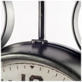 thumbnail image 2 of homeroots home decor 376231 19" Large Round Industrial styleWall Clock w Two Clock Faces Silver Frame, 2 of 3
