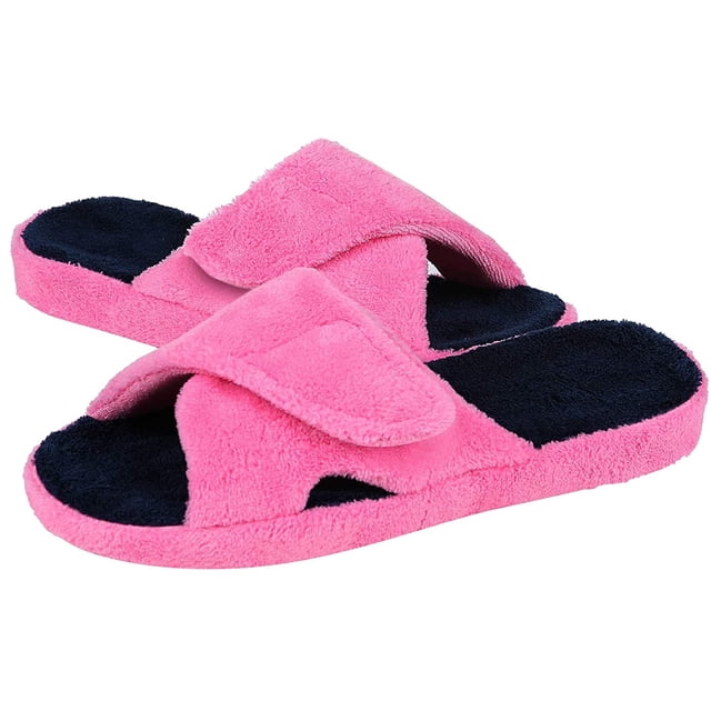 Comwarm Four Seasons Slippers For Women Open Toe Anti-Slip Home Shoes Adjustable Cozy Slides Printed Sandals With Arch Support tzw
