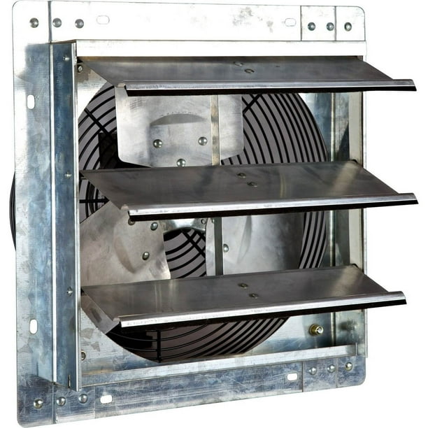 iLiving 12 Inch Variable Speed Wall Mounted Steel Shutter Exhaust Fan