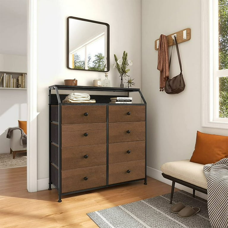 REAHOME 8 Drawer Wood Top Storage Dresser, 41.9
