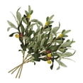 thumbnail image 1 of destyer 4pcs Artificial Olive Branch Simulation Greenery Home Office Table Ornament Plastic artificial Plant, 1 of 9