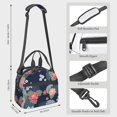 thumbnail image 4 of ZNDUO Reusable Lunch Box, Adjustable Shoulder Strap Vintage Floral Pattern Lunch Bag, 4 of 8