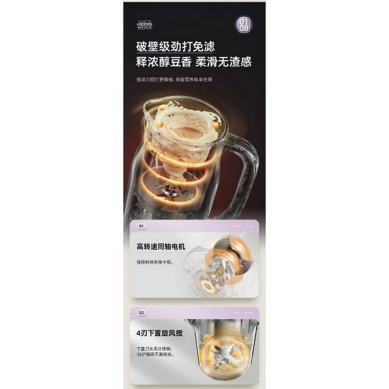 1 of 10 Soymilk Maker 0.6L Lilac colour DJJ-E02J2, multi