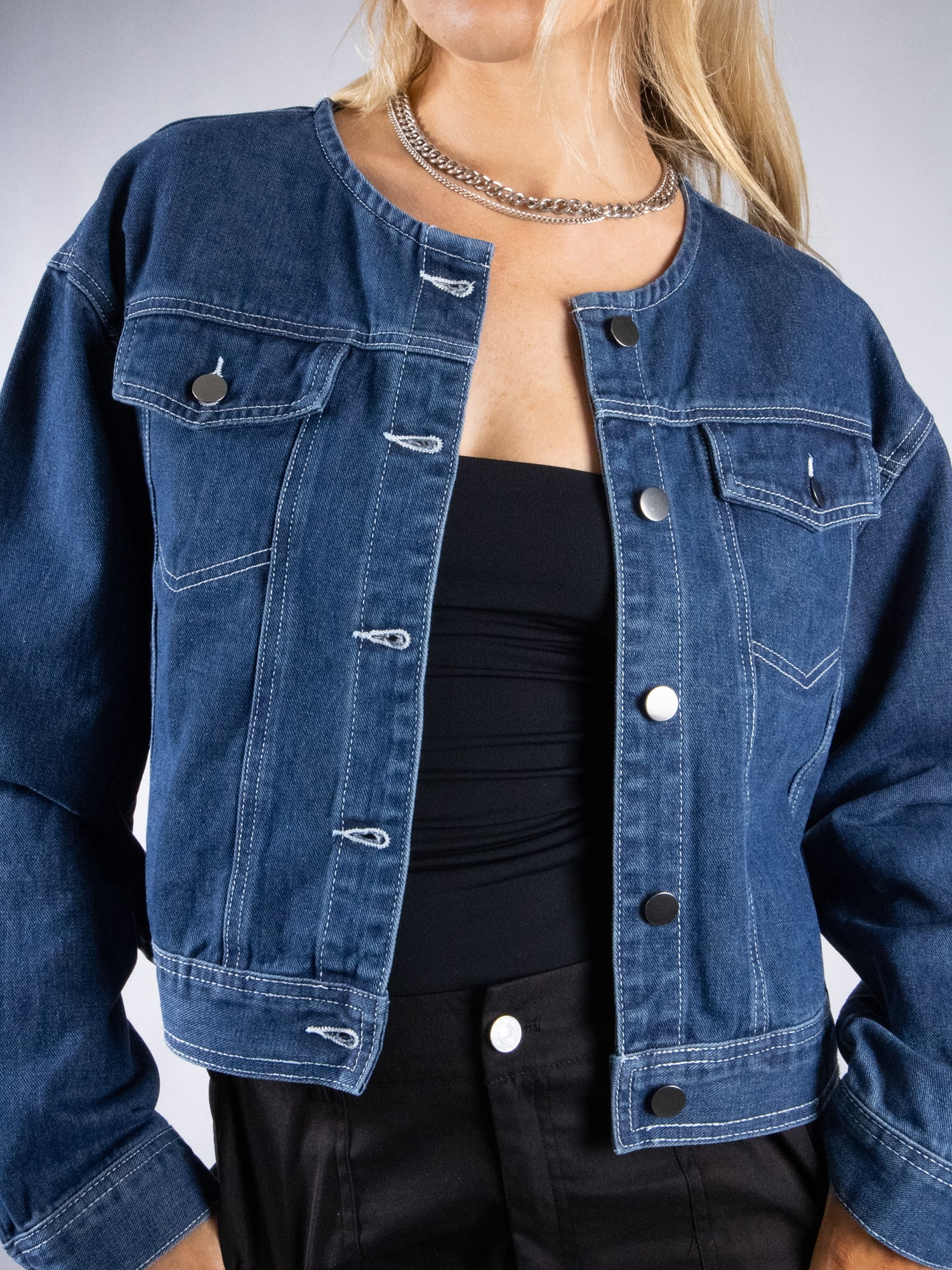 DARING DIVA Women's Elegant Stylish Duster Coat with Buckle Closure XS Blue
