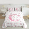 thumbnail image 2 of Castle Fairy Bowknot Alphabet C 3-Piece Full Size Comforter Sets for Teens,Dreamy Princess Bedding Comforter Set,Kawaii Bow Lightweight Bedding Sets,Breathable Home Decor, 2 of 8