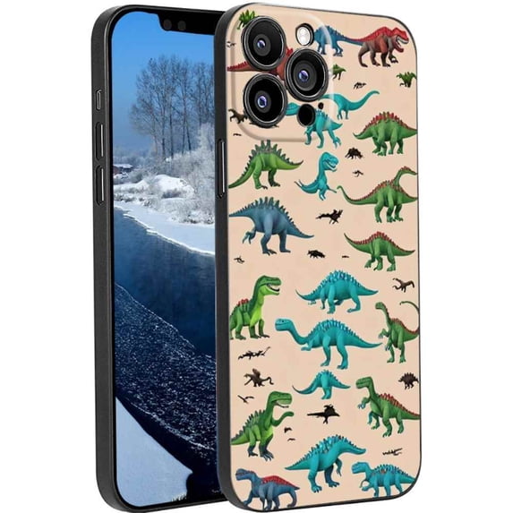 Compatible with iPhone 13 Pro Max Phone Case, Dinosaurs-125 Case Silicone Protective for Teen Girl Boy Case for iPhone 13 Pro Max