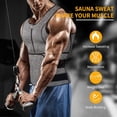 thumbnail image 2 of MANIFIQUE Men's Waist Trainer Sauna Suit Shirt, Gym & Exercise Compression Vest, Sweat-Boosting Workout Top, 2 of 6