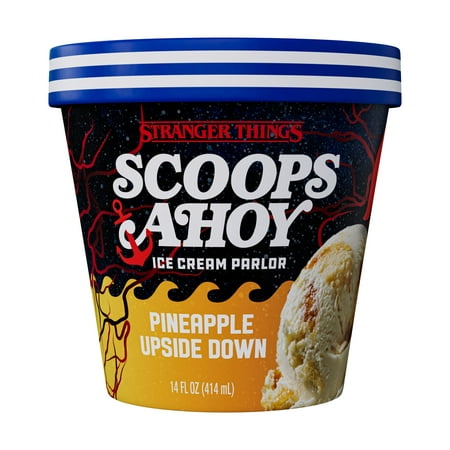 Scoops Ahoy Pineapple Upside Down Ice Cream, 14 fl oz Stranger Things Netflix