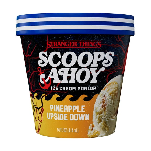 Scoops Ahoy Pineapple Upside Down Ice Cream, 14 fl oz Stranger Things Netflix