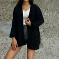 thumbnail image 2 of Erwazi Women's Cable Knit Long Sleeve Open Front Cardigan V-Neck Lightweight Sweater with Pockets, 2 of 4