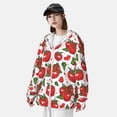 thumbnail image 4 of Pofeuu Hand Drawn Tomatoes Print Sun Protection Outdoor Lightweight Full Zip UV Cooling Hoodie Long Sleeve Summer Clothing for Outdoor Hiking-Large, 4 of 5