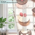 thumbnail image 4 of Yayeee Window Curtains Light Filtering 63"x42" Grommet Panel Pair Home Living Room Decor, Cute Chocolate Cakes, 4 of 7