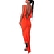 thumbnail image 3 of Vestido largo sexy con tirantes finos y espalda descubierta para mujer, vestido de fiesta ajustado con cordones, vestido Halter de noche para discoteca, 3 of 5