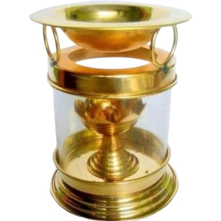 Brass Incense Sticks Holder with Ash Catcher Stand Decorative Gift for Home, Gold
