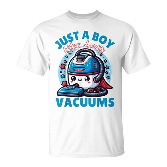 SR Just A Boy Who Loves Vacuums Cleaning Lover Boys T-Shirt