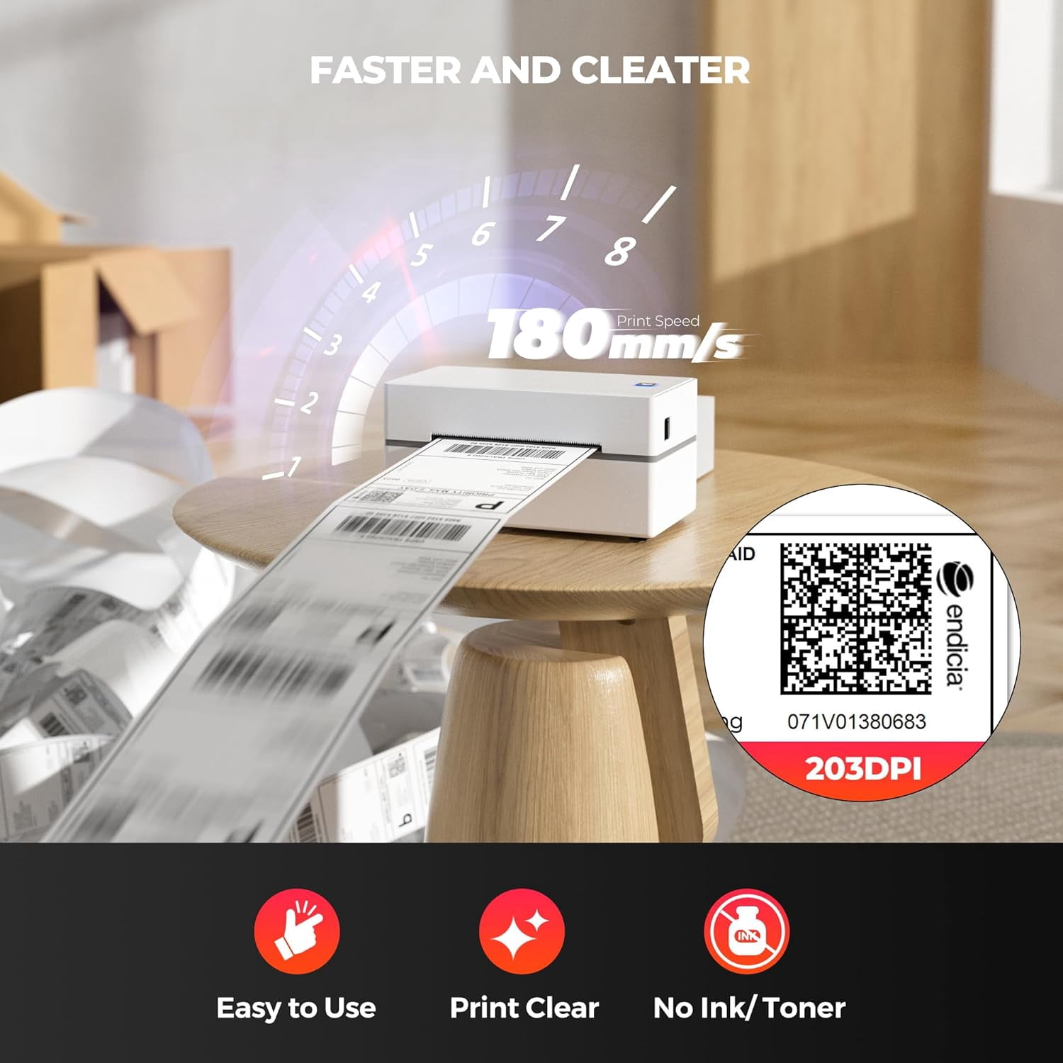 Munbyn Wireless Thermal Label Printer with Bluetooth