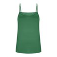 thumbnail image 6 of WULMLEO Women Scoop Neck Tank Top Adjustable Spaghetti Straps Sleeveless Cami Undershirt Loose Fit Casual Shirts Summer 2026 Dark Green L, 6 of 6