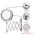 thumbnail image 2 of 3X/5X Magnifying Mirror Wall-Mount Double-sided Magnified Mirror Extendable Makeup Mirror 7-Inch Vanity Mirror No-drill Installation, 2 of 7