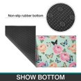 thumbnail image 6 of Pioneer Flower Floral Print Pattern Anti Fatigue Kitchen Rugs Set Of 2, Non Slip Washable Decorative Floor Mats for Kitchen Sink Laundry, 17"x30" and 17"x47", 6 of 6