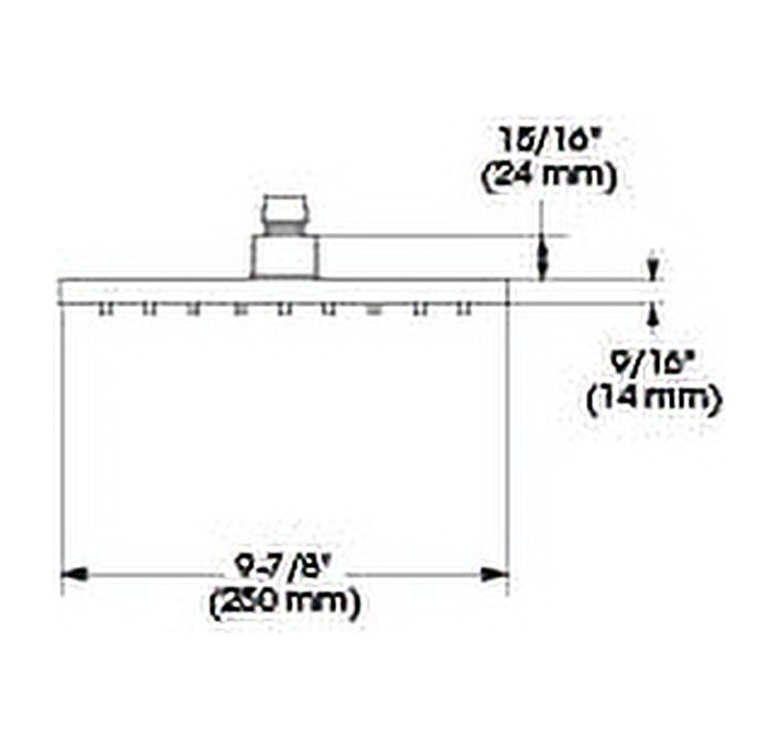 Belanger FCSPS3010 Square 10 x 10 in. Rainfall Replacement Shower Head, Chrome